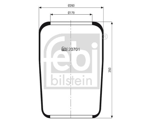 FEBI BILSTEIN Кожух пневматической рессоры 20701